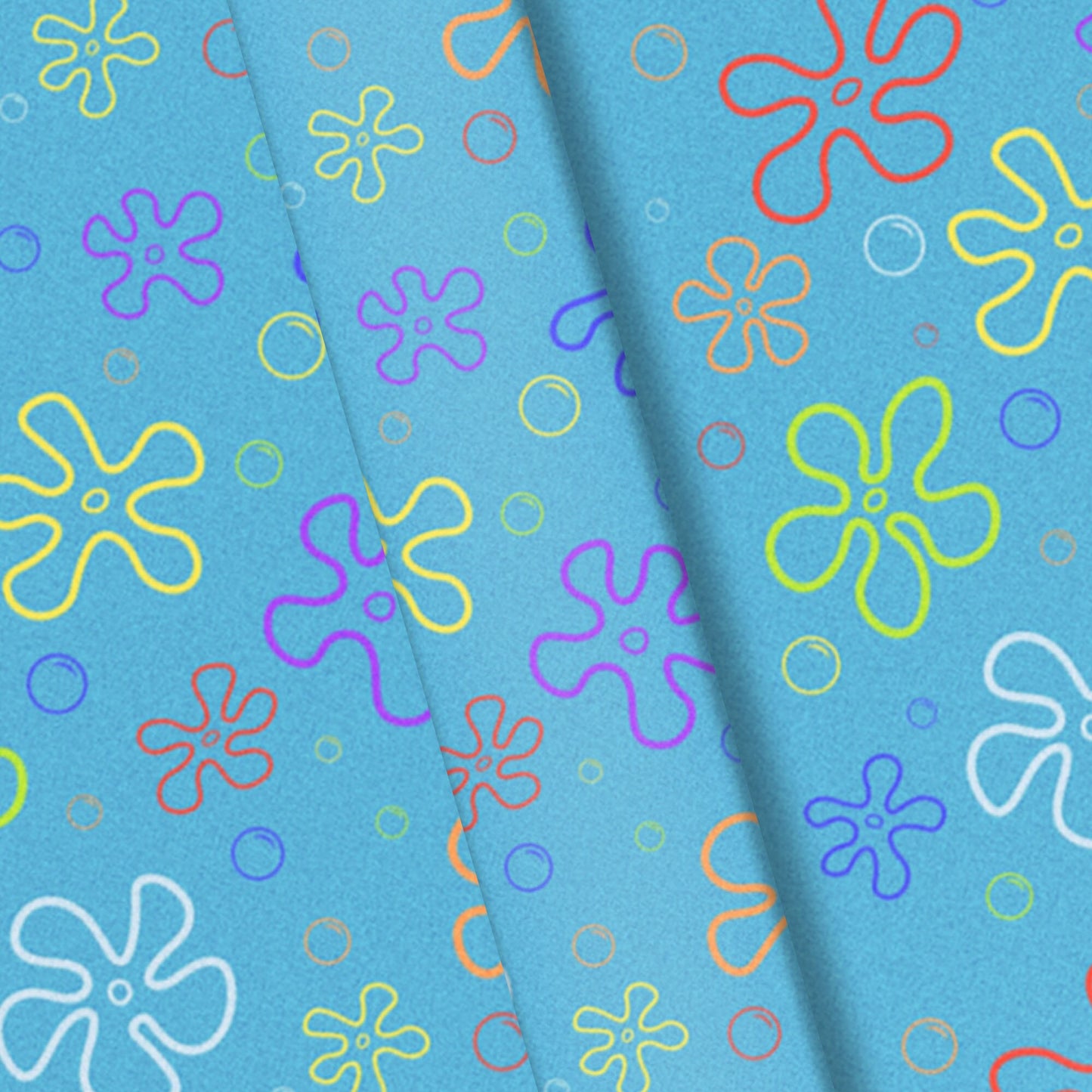 Under The Sea Blue Sponge Gift Wrapping Paper Roll, Birthday Party Kids Bob Wrap Paper, Gen Z Wrapping Paper