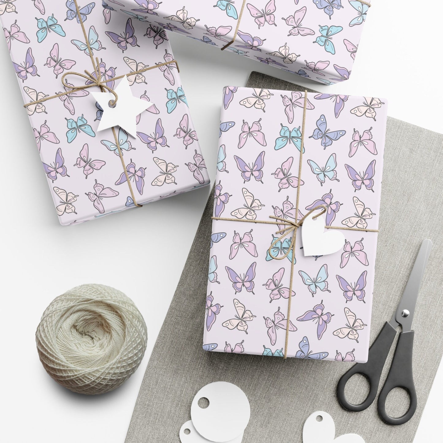 Purple Butterfly Wrapping Paper, 1st Birthday Wrapping Paper, Baby Shower Gift Wrap, Y2k Girls Gift Present Paper Roll for Her